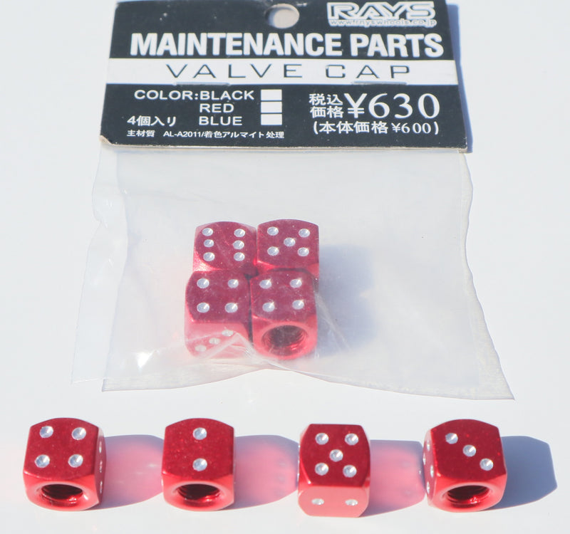 Dice Anodized Alloy Valve Caps